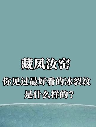 你见过最好看的冰裂纹是什么样的#汝瓷 #非遗 #传统文化 #历史 #东方美学 @DOU+小助手 @抖音创作小助手