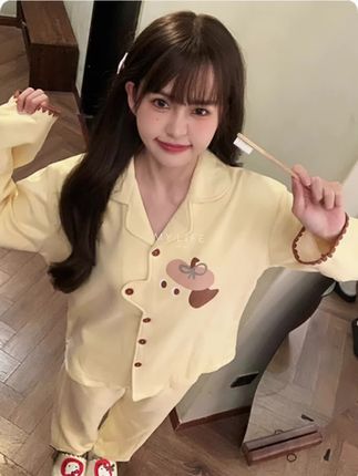 羊绒睡衣#,暖暖的#睡衣女 #睡衣家居服 #秋冬新款 #面料柔软舒适 #睡衣穿搭