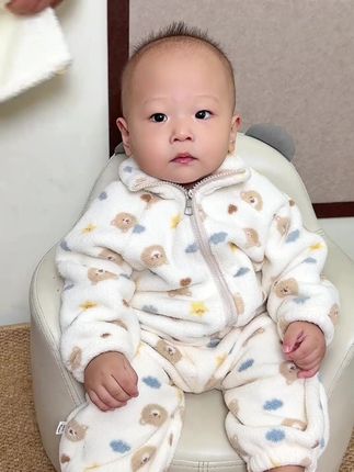 ins韩国洋气婴儿护耳帽秋冬季毛绒保暖小月龄#洋气婴儿护耳帽 #毛茸茸 #帽子 2s