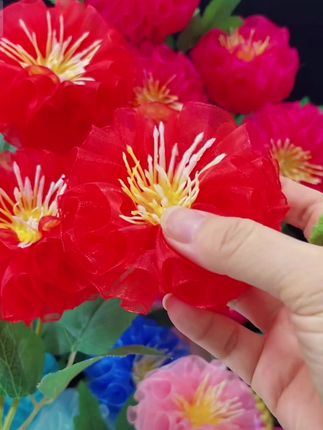 雪纱如意牡丹花材料包手工diy送礼节庆#雪纱#如意牡丹花#材料包#手工DIY#爱手工爱生活
