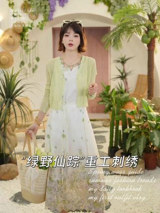 “绿野仙踪”2025夏季新款小清新重工绣花连衣裙 拍照巨出片还显白的裙子,暑假去玩的姐妹赶紧安排起来#小清新穿搭 #气质仙女裙穿搭 #夏天穿裙子 #高级穿搭 #出游穿搭