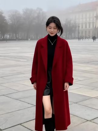 #穿搭 #双面羊绒大衣 #中长款大衣 #毛呢大衣#秋冬新款