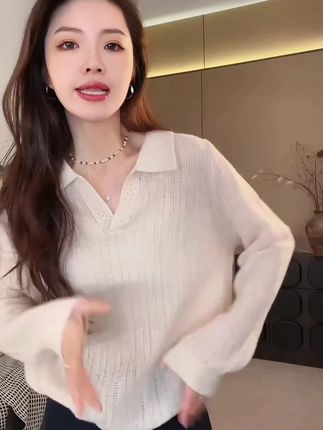 早秋慵懒风时尚百搭气质休闲松弛感针织小衫LK2506350#休闲减龄穿搭 #慵懒风 #显瘦穿搭 #气质穿搭 #时尚穿搭