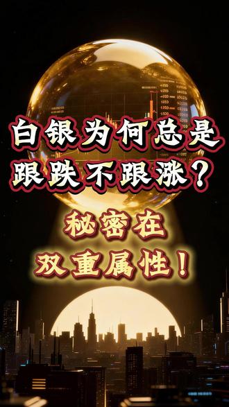 白银为何总是跟跌不跟涨? 秘密在双重属性! #白银 #银价 #贵金属 #大宗商品