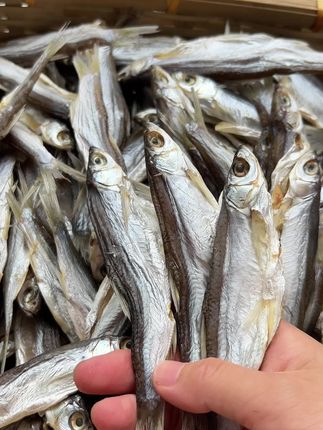 新鲜好吃的餐条大量上市了,活鱼现晒,#土特产干货 #餐条鱼 #河鱼干 #农产品 #刁子鱼干