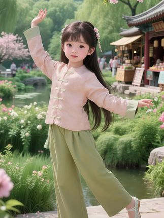 #女童汉服 #古风女童汉服 #国风古韵 #女童新中式 #女童国风套装