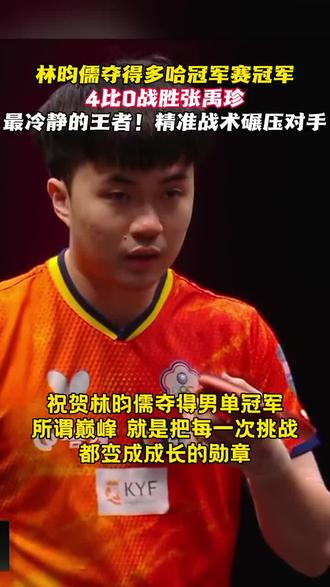 恭喜林昀儒获得2026多哈冠军赛冠军