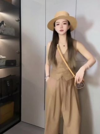 法式老钱亚麻棉马甲套装高质感穿搭休闲风显瘦低腰阔腿裤#简约穿搭 #气质女神穿搭 #夏天穿搭 #夏季穿搭 #老钱风套装