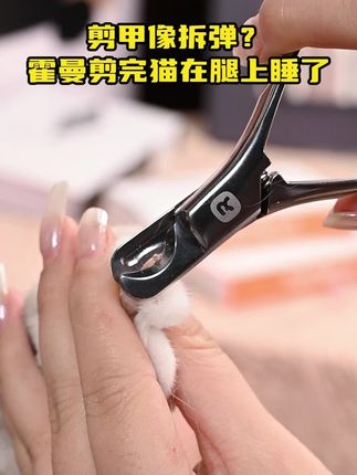 剪甲像拆弹?霍曼剪完猫在腿上睡了#猫咪 #宠物 #指甲剪 #霍曼 #铲屎官