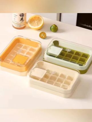 0触冰块模具,冰格食品级按压制冰盒,家用冰箱自制冰块储存盒#冰格模具 #厨房好物 #保鲜盒 #实用好物