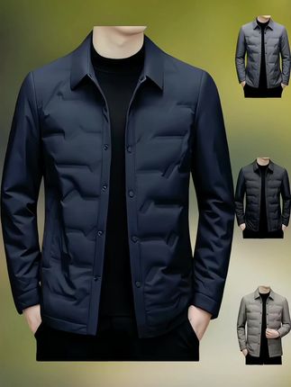 真维斯Jeanswest轻薄羽绒服男士休闲外套秋冬季新款翻领衬衫夹克#大品牌男士轻薄羽绒服#爸爸款中老年男士翻领轻薄羽绒服#反季特卖男士轻薄羽绒服#冬季新款男士轻薄羽绒服夹克