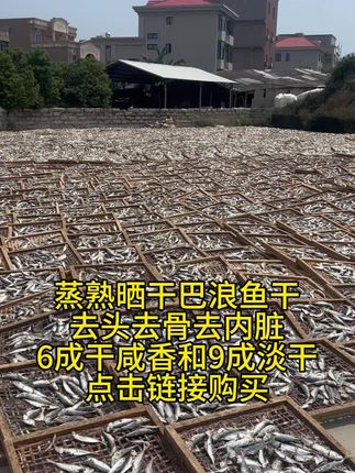 蒸熟晒干去头去骨去内脏的巴浪鱼干,野生的海鱼熟鱼干,有需要的点击链接购买。#巴浪鱼干 #海鲜干货 #熟鱼干