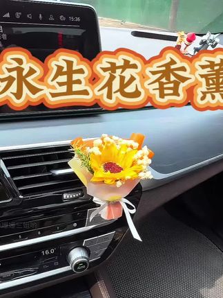 车里放束花吧,谁能拒绝这样的浪漫呢!#车载摆件 #汽车好物 #永生花香薰 #车内饰品摆件 #出风口香薰