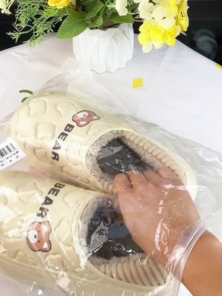 冬天就要穿这种加绒又防水的棉拖鞋#棉拖鞋 #秋冬必备 #秋季新装备