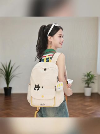 #书包 #背包 #双肩包 #学生书包 #双肩背包 NOXXON可爱搞怪大容量双肩包女学生上课日系ins卡通背包