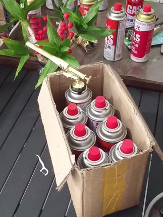 拍一发七】不烫手喷枪气罐久烧点火器焊接烧猪毛户外露营卡式装备#便携式点火器#喷枪#点火器#卡式气罐#喷枪加气罐
