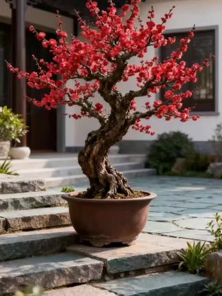 #梅花 #爱生活爱养花 #梅花老桩 #花卉绿植 #盆景艺术