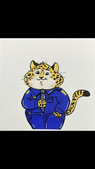 今天我们来画豹警官在线执勤,今天也是努力打工的一天#疯狂动物城2#绘画 #手绘作品 #一起学画画