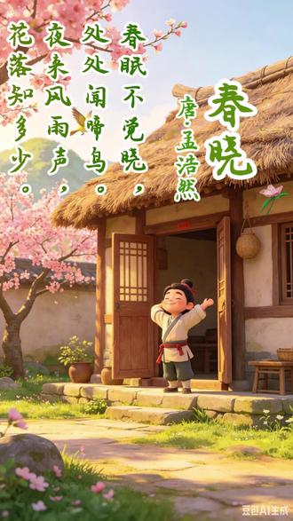 一分钟学会小学必背古诗《春晓》 不止是背会哦!
看动画学古诗。#古诗词 #国学启蒙 #诗词意境写真 #春晓孟浩然#Ai古诗动画