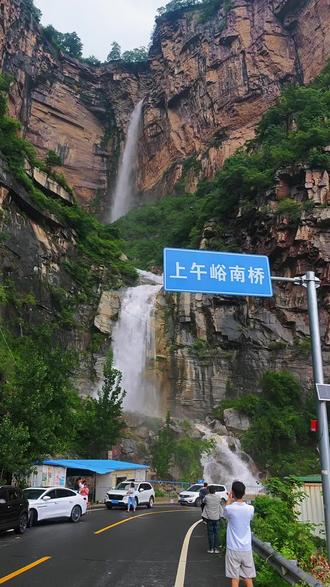 雨后的南太行,瀑布太壮观了~#南太行##三叠瀑 #自驾游#上午峪