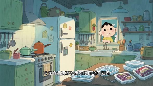 食品安全科普小知识——冷冻食品解冻以后可以再冻回去吗? #科普一下#食品检测#食品安全#食品安全问题#食品科普