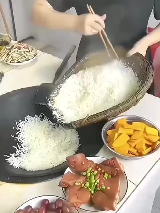 与辉同行同款猫牙米,煮起饭来软糯香甜,不要菜光白米饭都能吃好几碗#美食推荐 #岭南大米 #猫牙米