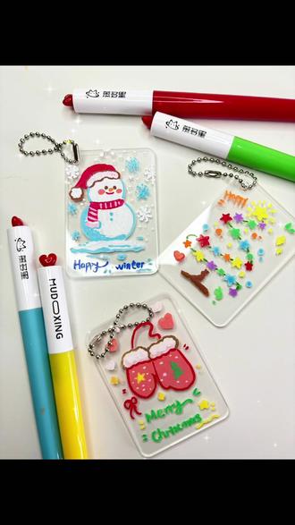 🎄圣诞系列 马克笔咕卡9️⃣8️⃣ #丙烯马克笔 #圣诞 #咕卡 #绘画教程 #圣诞节礼物