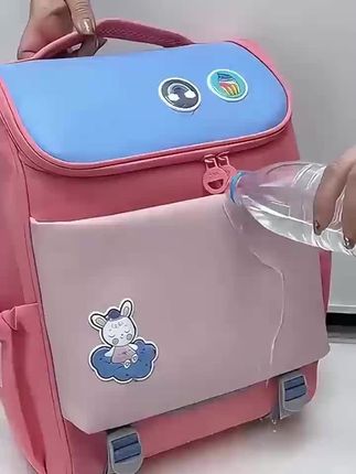 新款韩版小学生书包,1-3年级,大容量撞色卡通可爱儿童背包男童女童书包,双肩背包!#开学书包#开学必备#小学生书包#学生书包#书包