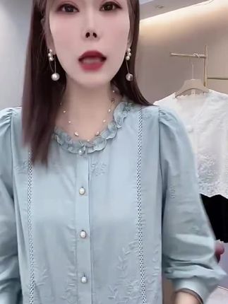 #优雅气质 纯棉早秋衬衫