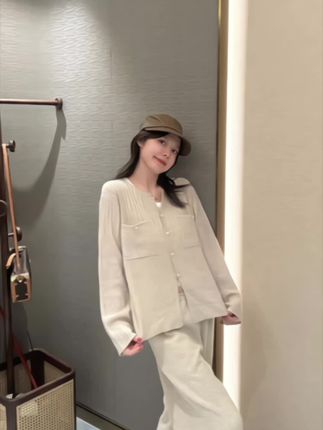 【温柔线条】绵羊毛时尚百搭长袖针织开衫#强烈推荐 #ootd穿搭 #高级感穿搭 #今天穿什么 #时髦精