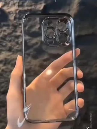 苹果透明带镜头膜电镀手机壳不发黄简约iPhone15软壳13promax16硬