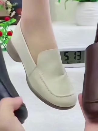 时尚百搭圆头复古乐福鞋#好穿不累脚 #新款女鞋 #软底软面穿上超舒服 #强烈推荐