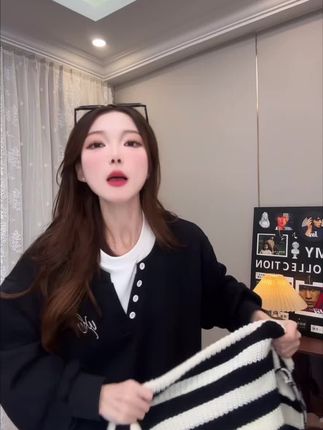 黑色带披肩长袖秋冬卫衣女套装慵懒宽松休闲运动三件套#强烈推荐 #秋冬穿搭 #韩系穿搭 #新款 #女装