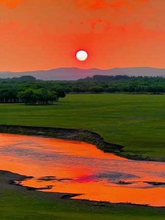 内蒙古的晚霞有多美 #上热门 #落日余晖映晚霞一抹夕阳美如画 #最美的风景在路上 #治愈系风景 #内蒙古的晚霞有多美