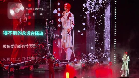 红玫瑰完整版,粤语➕国语 很惊艳啊#云旗郝熠然 #神级现场 #舞台 #红玫瑰