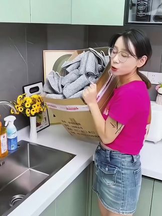 10条装竹炭纤维洗碗布,去油吸水不沾毛,厨房必备! #吸水不掉毛 #吸水洗碗布 #不沾毛 #厨房清洁好物 #厨房去油布