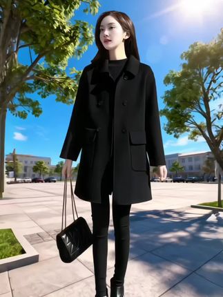 气质中长款大衣#早秋穿搭显贵法则 #冬日穿搭测评 #秋冬穿搭大揭秘 #大大方方通勤穿搭 #极简轻奢秋冬穿搭 @DOU+小助手