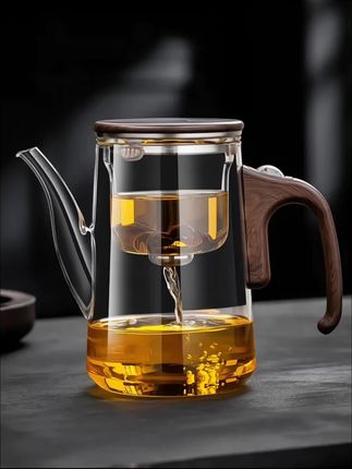 玻璃高档无杆滑轮磁吸泡茶壶家用单壶泡茶一键过滤飘逸杯茶水分离#飘逸杯泡茶壶 #飘逸杯 #茶具 #泡茶 #茶水分离