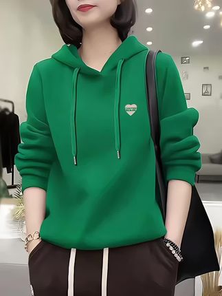 洋气加绒加厚卫衣推荐#卫衣女