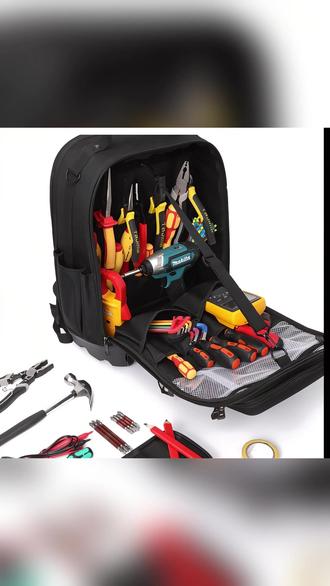 HY工业Tech Pac全尺寸重型工具背包硬挺不会塌#双肩包 #工具包 #背包 #工具背包 #背包推荐