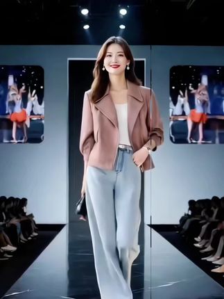 今年流行爆款大翻领机车夹克2025新款秋季休闲短外套女#通勤搭配 #日常搭配 #休闲穿搭 #简约休闲风