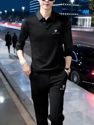 #时尚打底衫 #假两件POLO衫 #精品男装穿搭