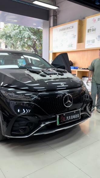 奔驰EQE350无损升级音响#新款奔驰 #深圳汽车音响改装 #奔驰EQE
