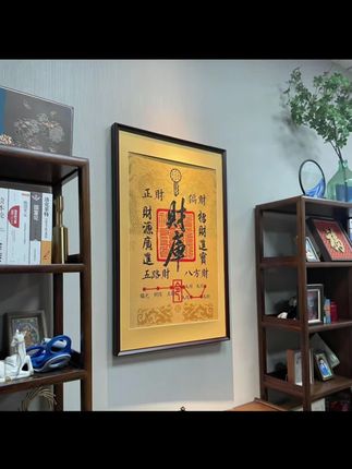【财库】唐卡挂画开金库黄财神办公室茶室玄关书房客厅茶室背景挂画#乐在其中 #强烈推荐