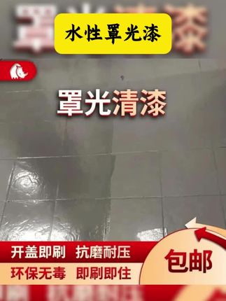 清漆高光漆地面漆地板漆耐磨亮光漆水漆透明墙面 #水泥地面罩面漆 #好东西一起分享 #我可真会买 #超值好物省心选 高硬度水性罩光漆清漆高光漆地面漆地板漆耐磨亮光漆水漆透明墙面