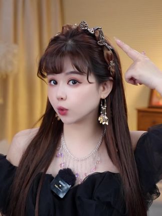 云间梦超闪镶钻边夹蝴蝶发夹气质发饰后脑勺发卡前额碎发刘海夹女#头饰发饰 #时尚饰品 #发箍#女生必备