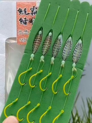 弹簧双钩鲢鳙线组推荐手竿鲢鳙