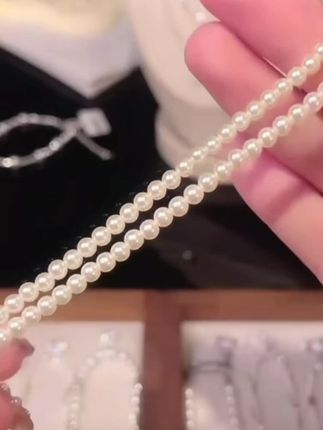 铜合金仿珍珠项链 【怦然心动】镀k金 蝴蝶结精致法式项链NK-346#项链 #时尚饰品 #珠宝首饰 #潮流饰品