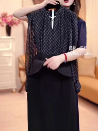 优雅职业显瘦气质时尚秋季裙长袖连衣裙拼接轻奢 86052#弹力面料 #百搭女装 #连衣裙穿搭 #显瘦穿搭 #时尚穿搭