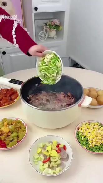 电煮锅电炒锅炒菜蒸煮一体锅家用宿舍电火锅2-3人4-6多功能不粘锅#电煮锅 #电炒锅 #宿舍锅具 #多功能锅 #不粘锅